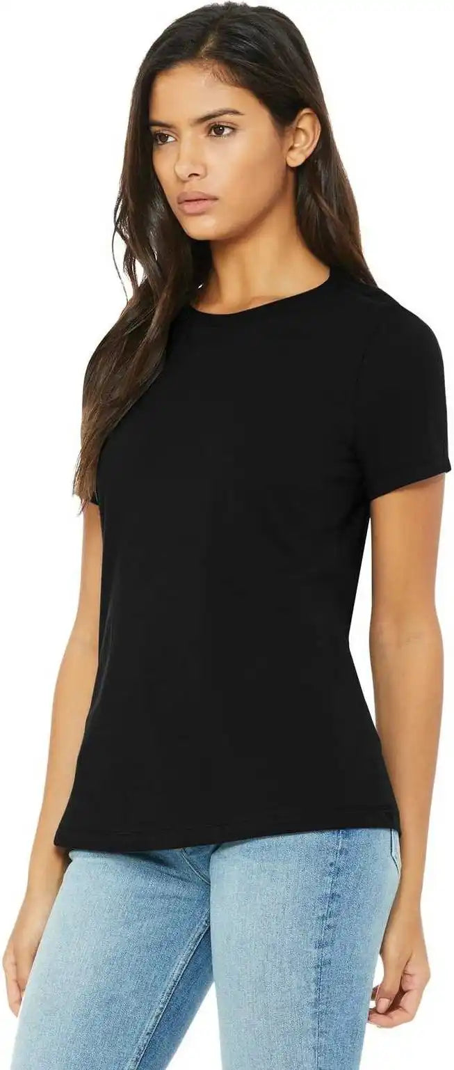 Bella + Canvas 6400 Women’s Relaxed Jersey Short Sleeve Tee Black