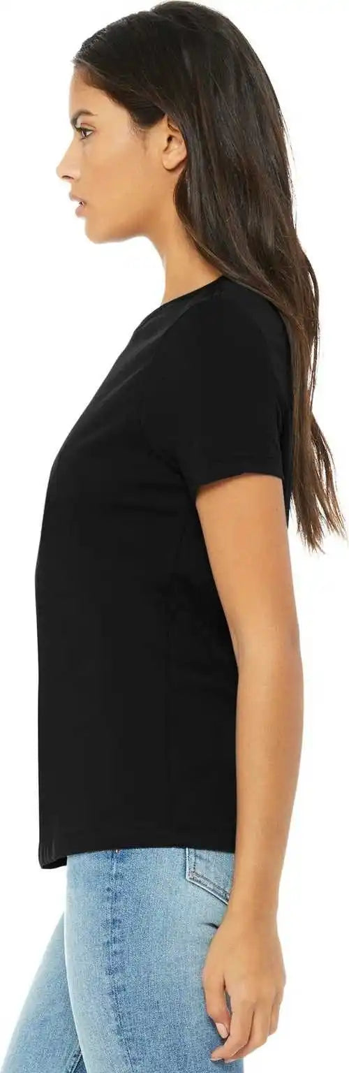 Bella + Canvas 6400 Women’s Relaxed Jersey Short Sleeve Tee Black