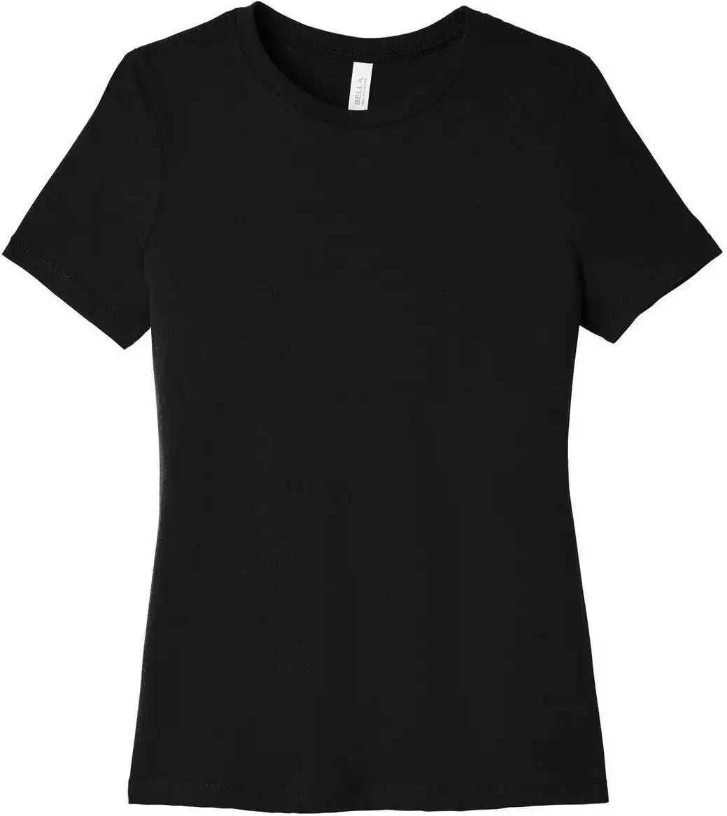 Bella + Canvas 6400 Women’s Relaxed Jersey Short Sleeve Tee Black