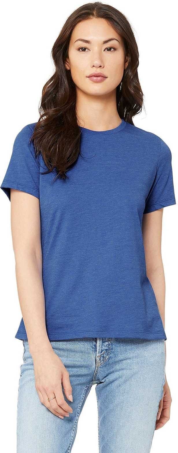Bella + Canvas 6400 Women’s Relaxed Jersey Short Sleeve Tee - Heather True Royal