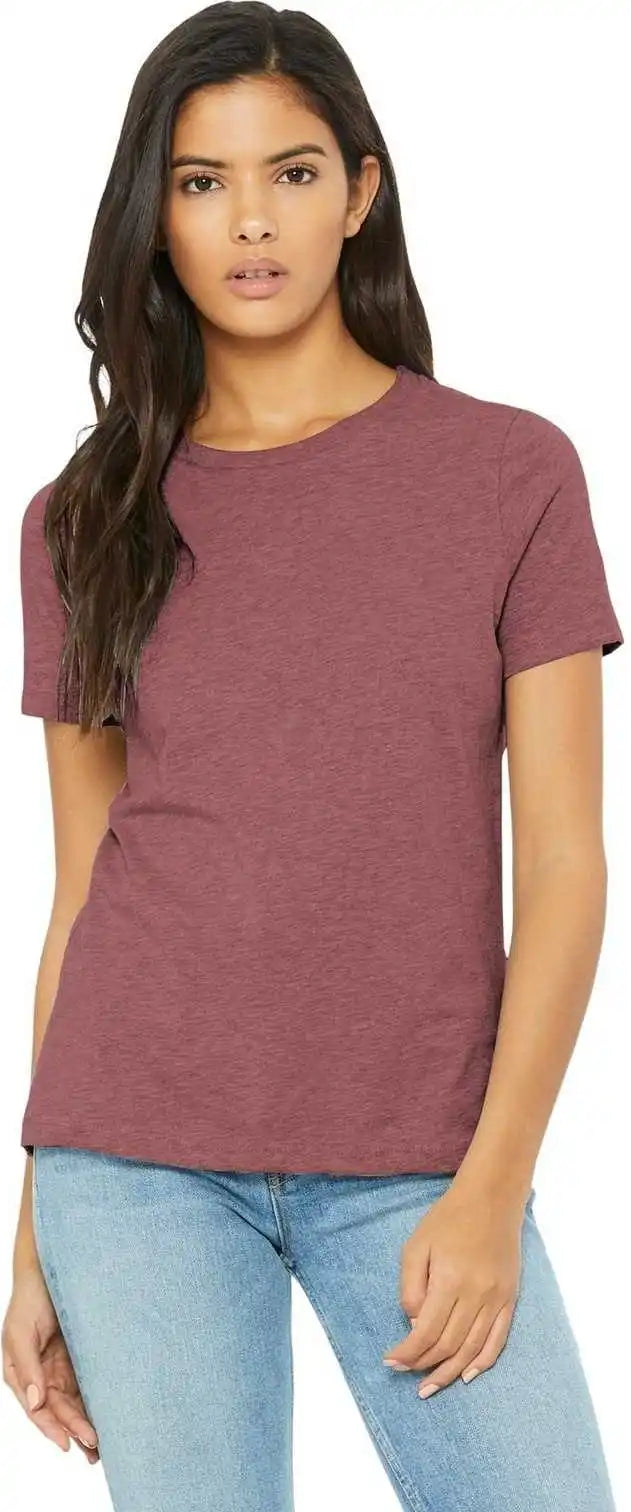 Bella + Canvas 6400 Women’s Relaxed Jersey Short Sleeve Tee Heather Mauve