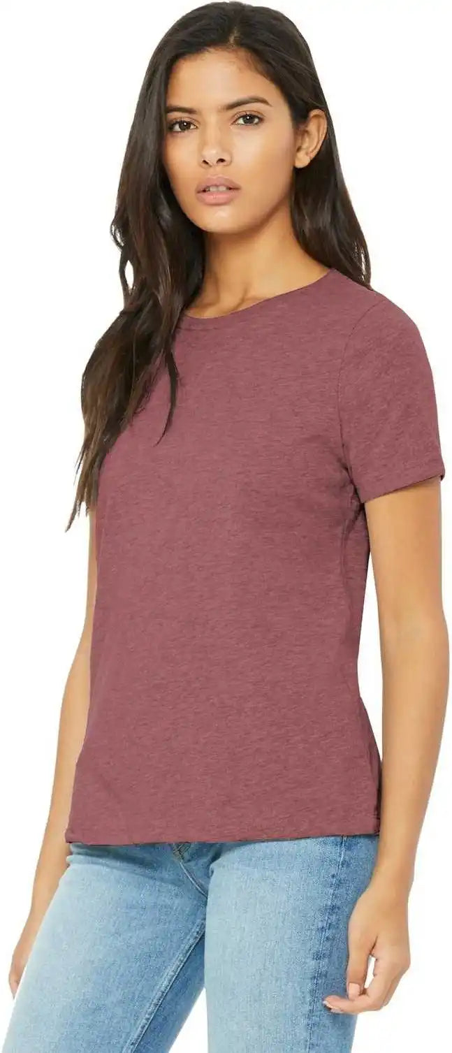 Bella + Canvas 6400 Women’s Relaxed Jersey Short Sleeve Tee Heather Mauve