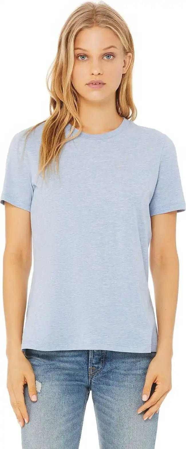 Bella + Canvas 6400 Women’s Relaxed Jersey Short Sleeve Tee - Heather Prism Blue