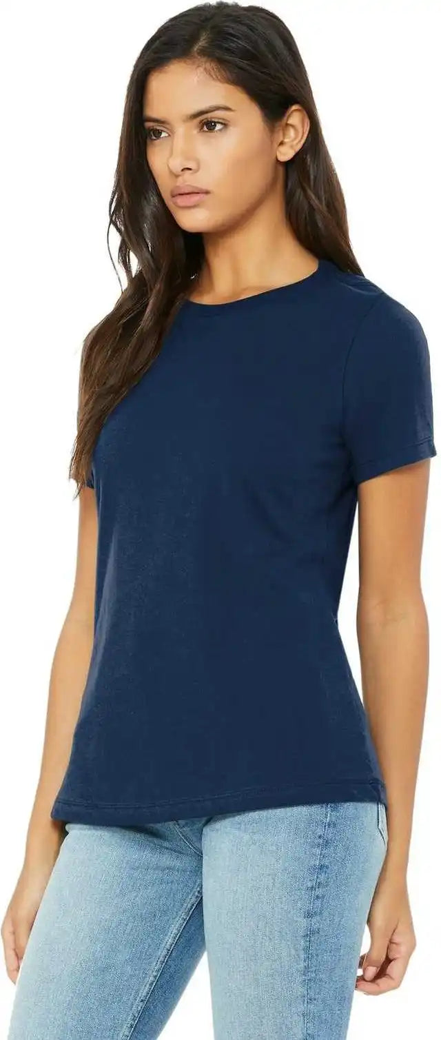 Bella + Canvas 6400 Women’s Relaxed Jersey Short Sleeve Tee Navy