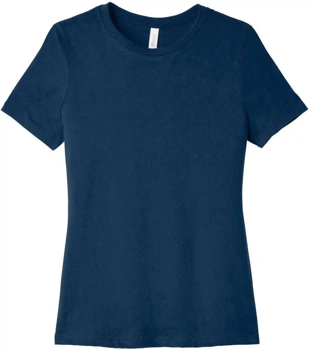 Bella + Canvas 6400 Women’s Relaxed Jersey Short Sleeve Tee Navy