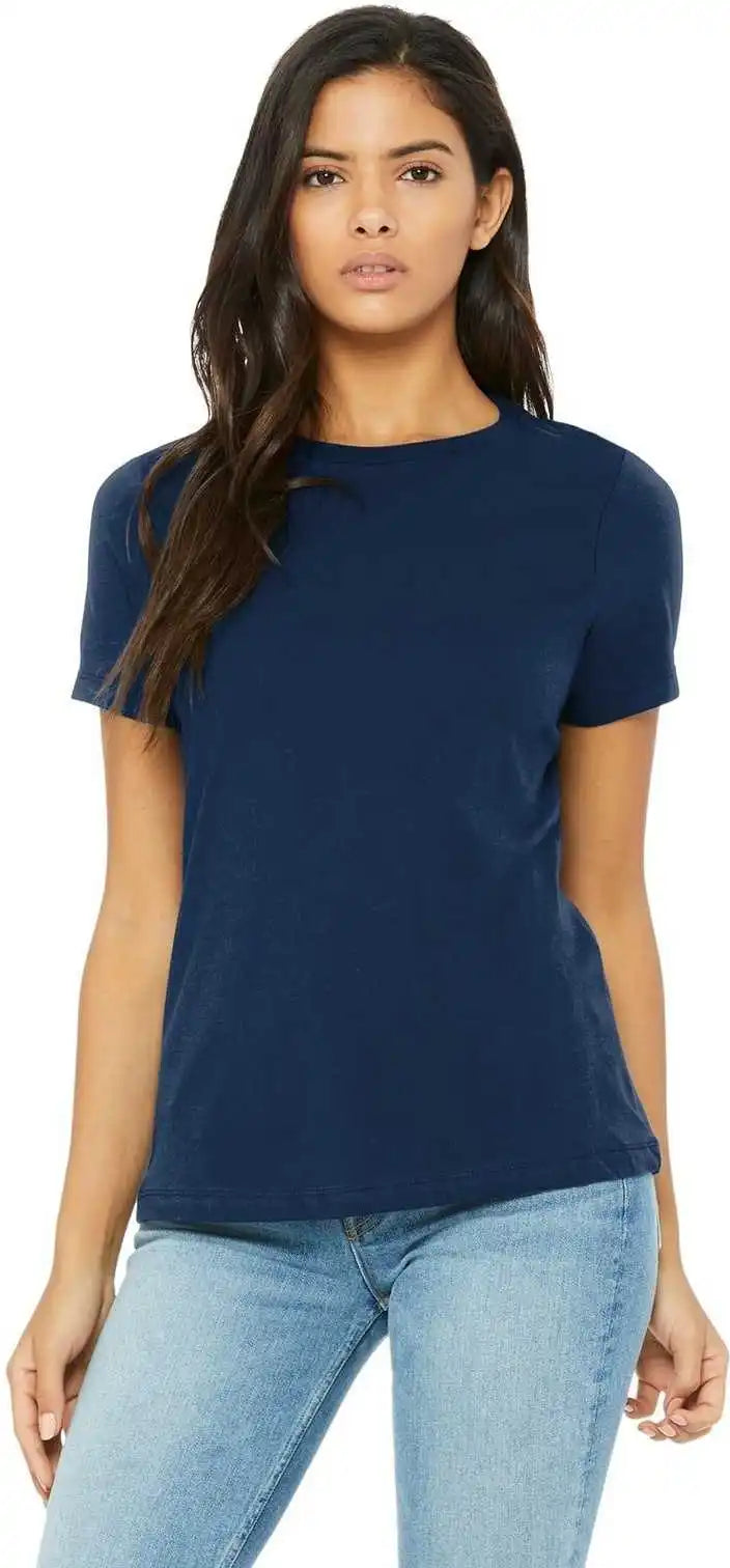 Bella + Canvas 6400 Women’s Relaxed Jersey Short Sleeve Tee Navy
