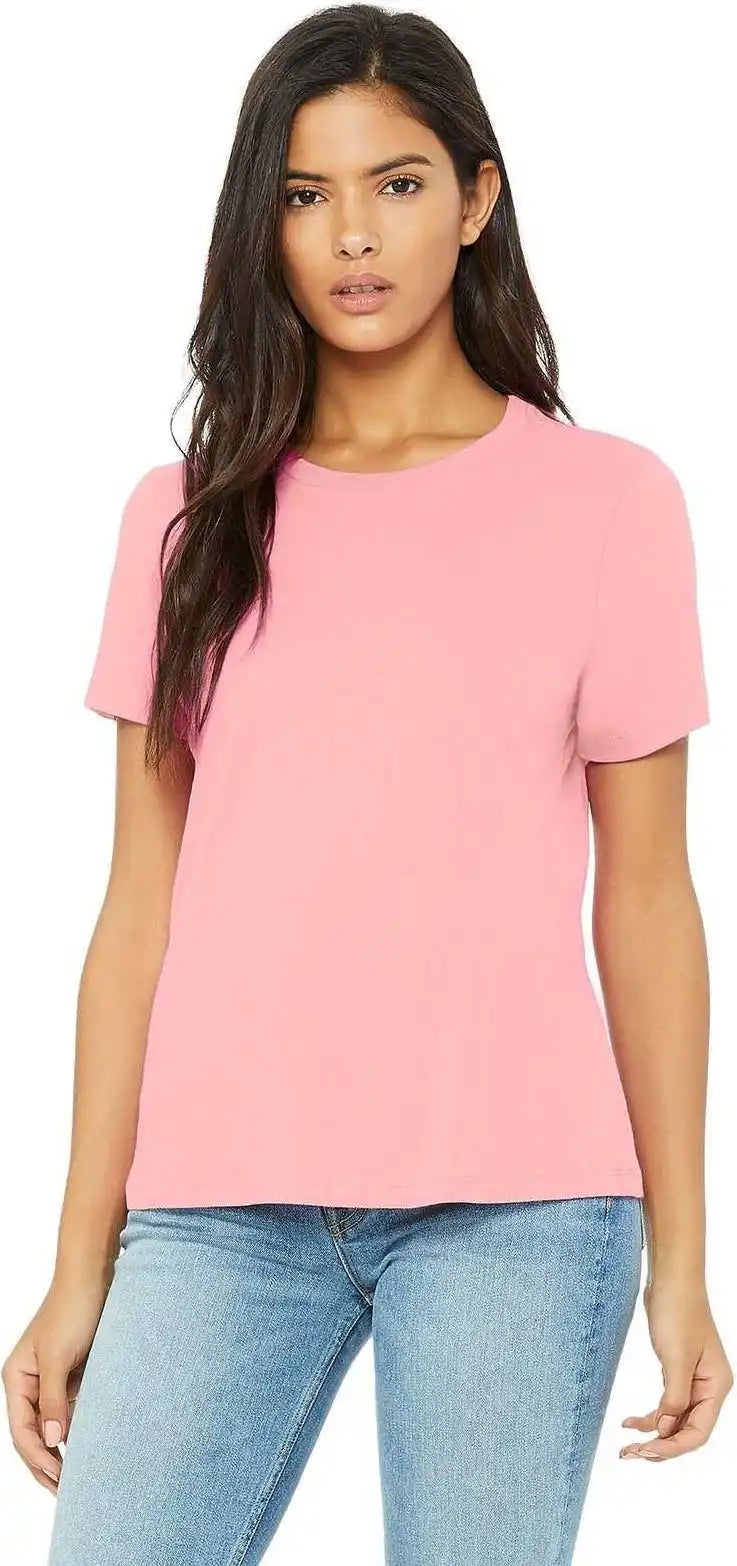 Bella + Canvas 6400 Women’s Relaxed Jersey Short Sleeve Tee Pink