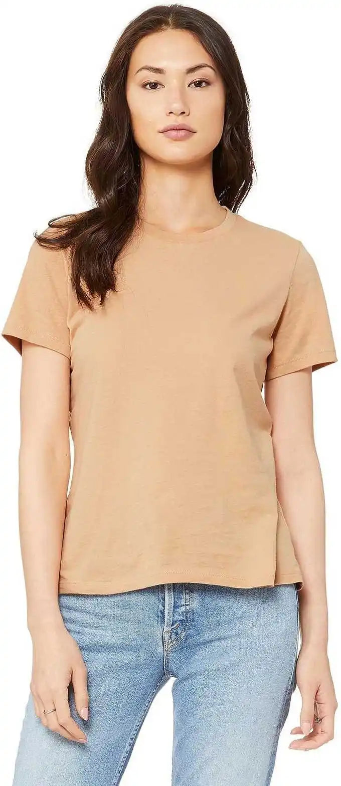 Bella + Canvas 6400 Women’s Relaxed Jersey Short Sleeve Tee Sand Dune