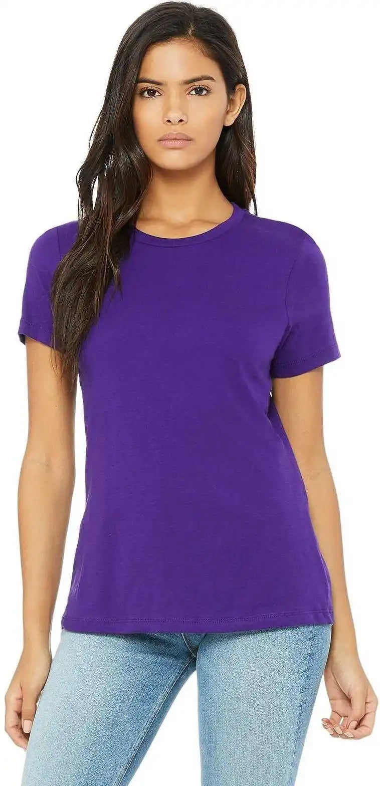 Bella + Canvas 6400 Women’s Relaxed Jersey Short Sleeve Tee Team Purple