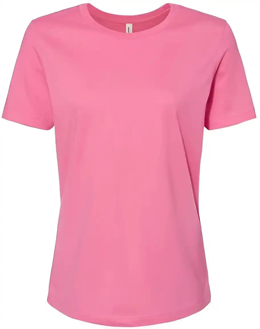 Bella + Canvas 6400 Womens Relaxed Jersey Tee - Charity Pink