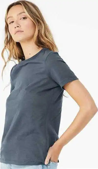 Bella + Canvas 6400 Womens Relaxed Jersey Tee Vintage Navy