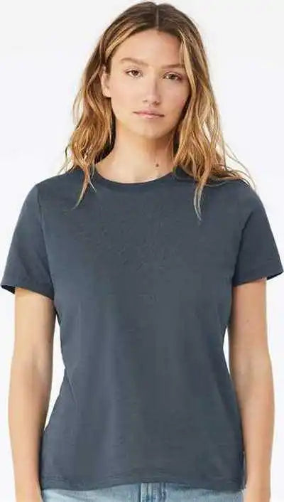 Bella + Canvas 6400 Womens Relaxed Jersey Tee Vintage Navy