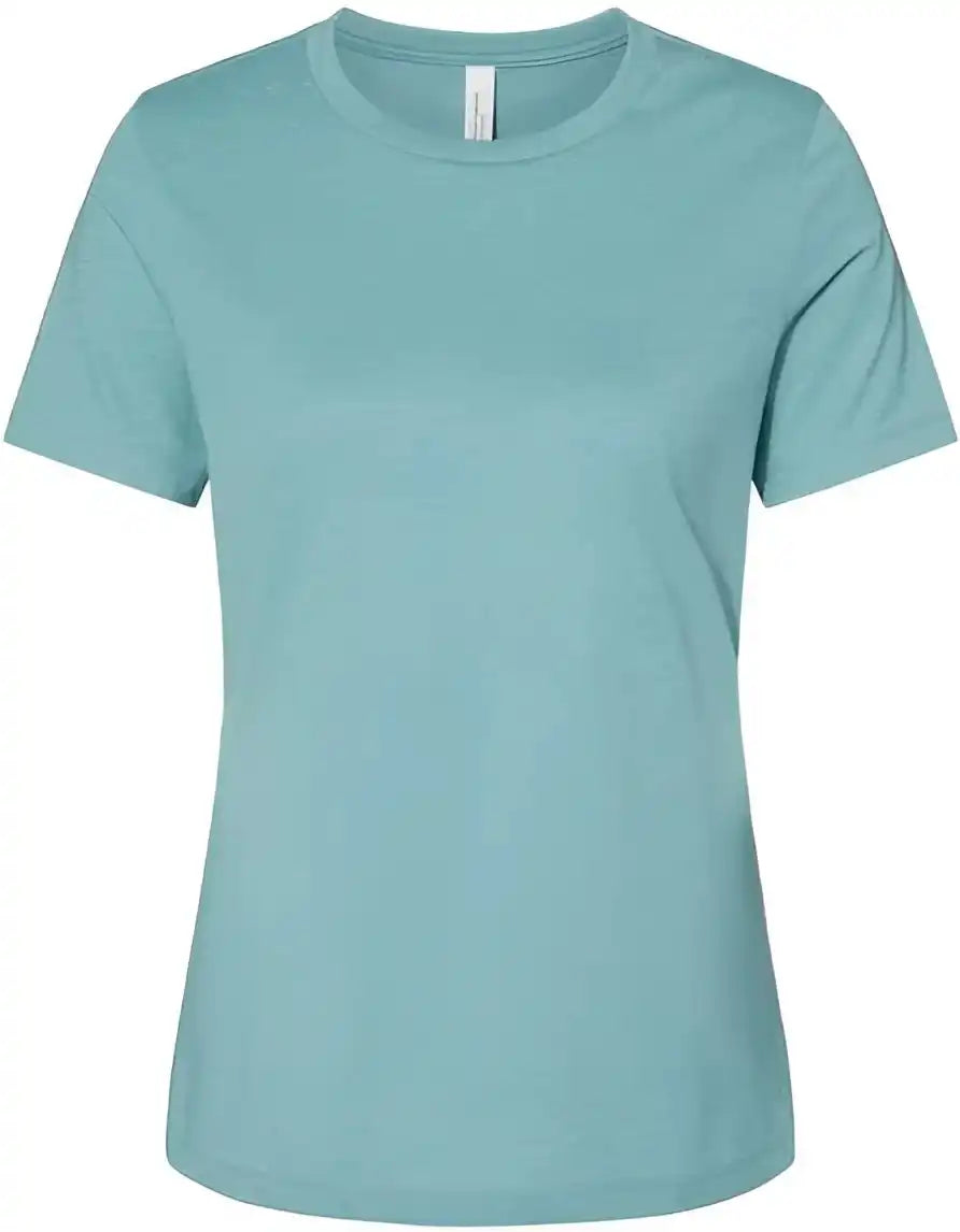 Bella + Canvas 6400cvc Womens Relaxed Fit Heather Cvc Tee Blue Lagoon