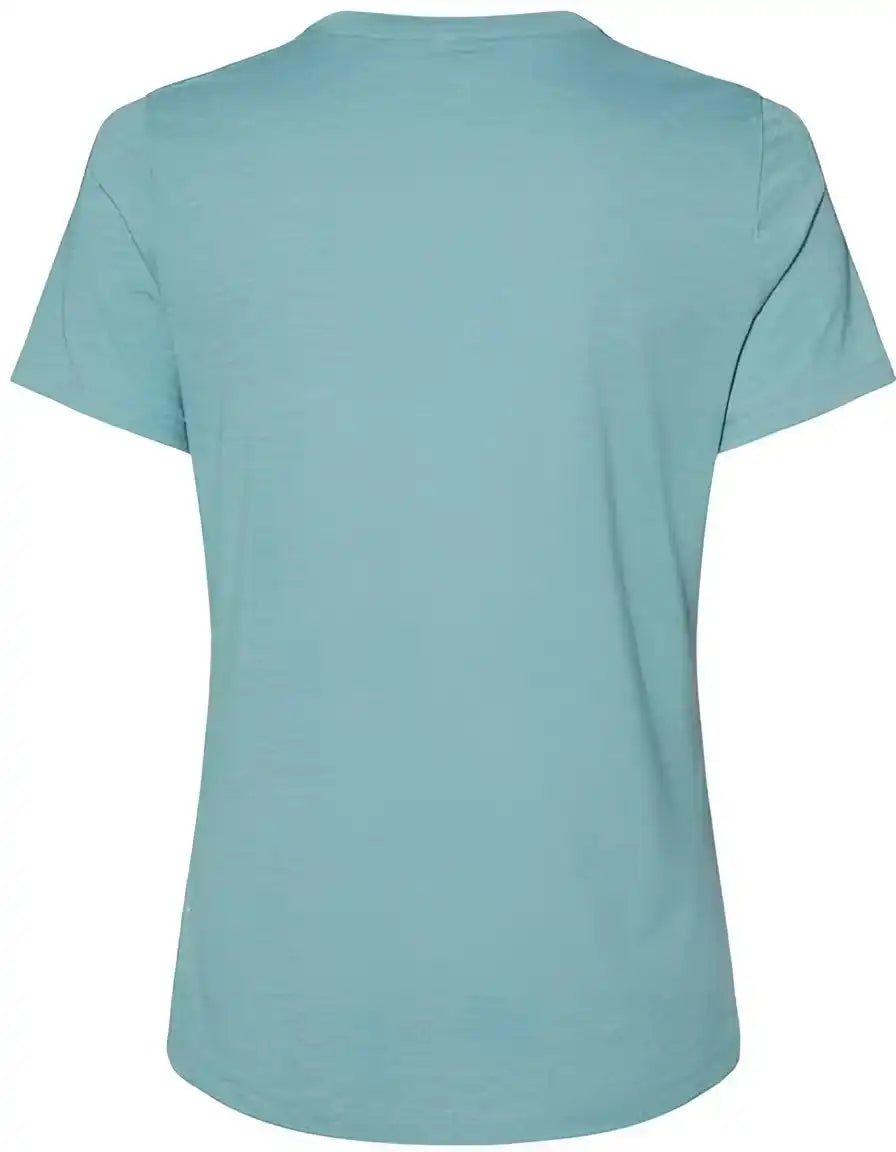 Bella + Canvas 6400cvc Womens Relaxed Fit Heather Cvc Tee Blue Lagoon