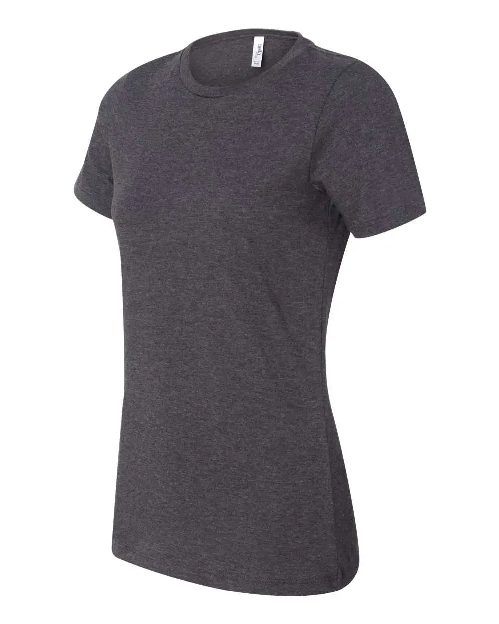Bella + Canvas 6400cvc Women’s Relaxed Fit Heather Cvc Tee - Dark Grey - Gray / s