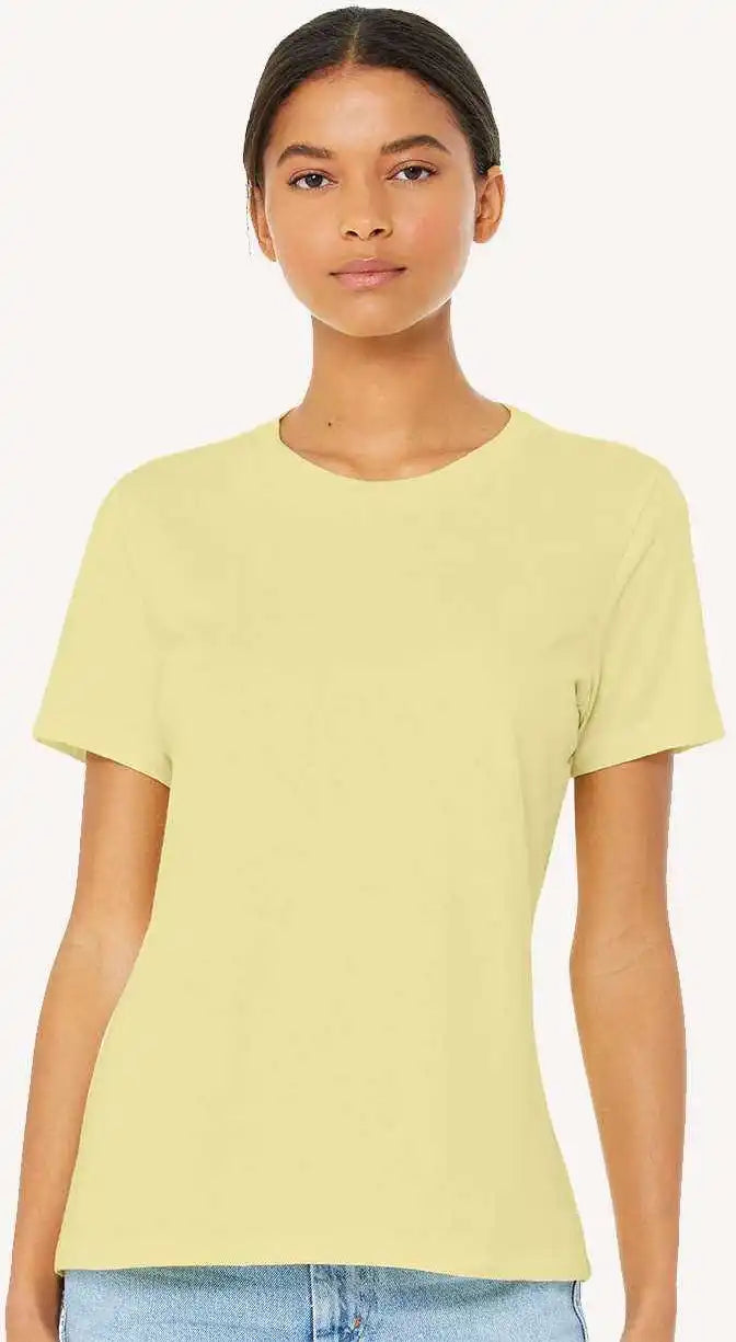 Bella + Canvas 6400cvc Womens Relaxed Fit Heather Cvc Tee - French Vanilla