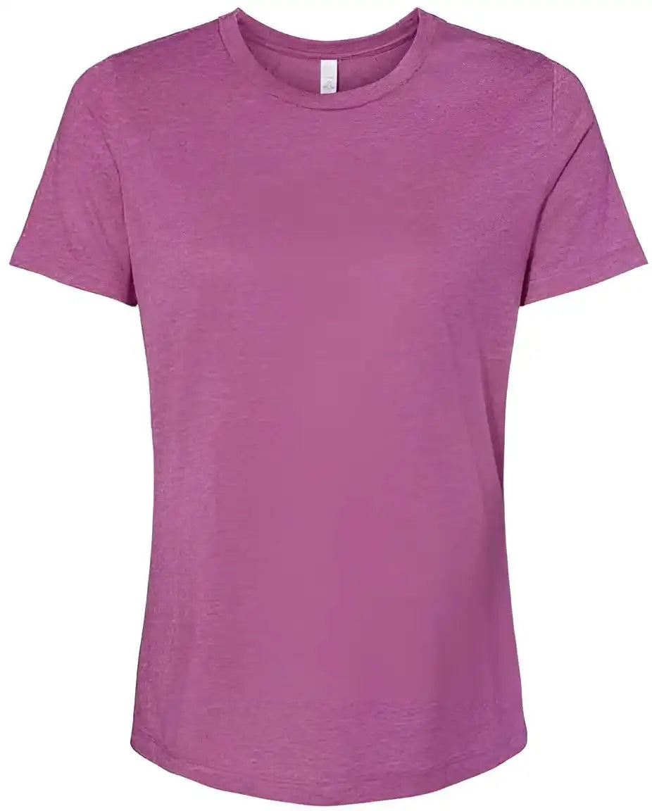 Bella + Canvas 6400cvc Womens Relaxed Fit Heather Cvc Tee Magenta