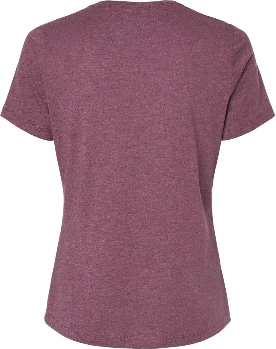 Bella + Canvas 6400cvc Women’s Relaxed Fit Heather Cvc Tee - Maroon