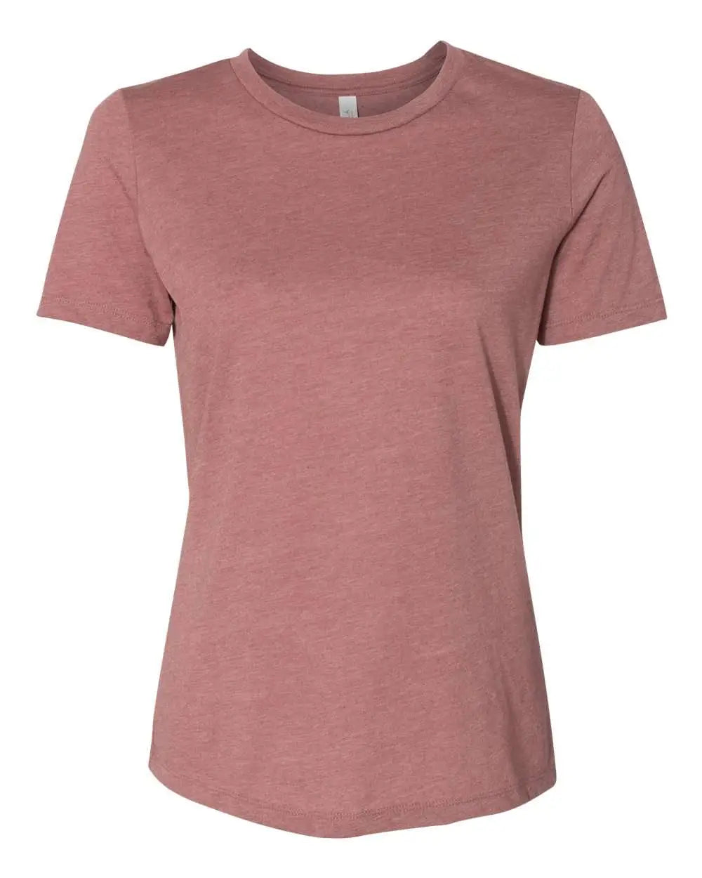 Bella + Canvas 6400cvc Women’s Relaxed Fit Heather Cvc Tee - Mauve - Maroon / s