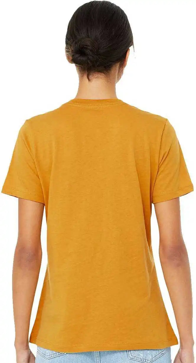 Bella + Canvas 6400cvc Womens Relaxed Fit Heather Cvc Tee - Mustard