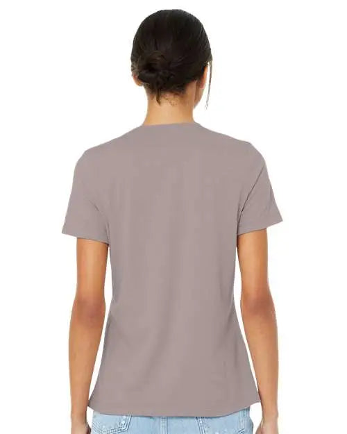 Bella + Canvas 6400cvc Women’s Relaxed Fit Heather Cvc Tee - Pink Gravel