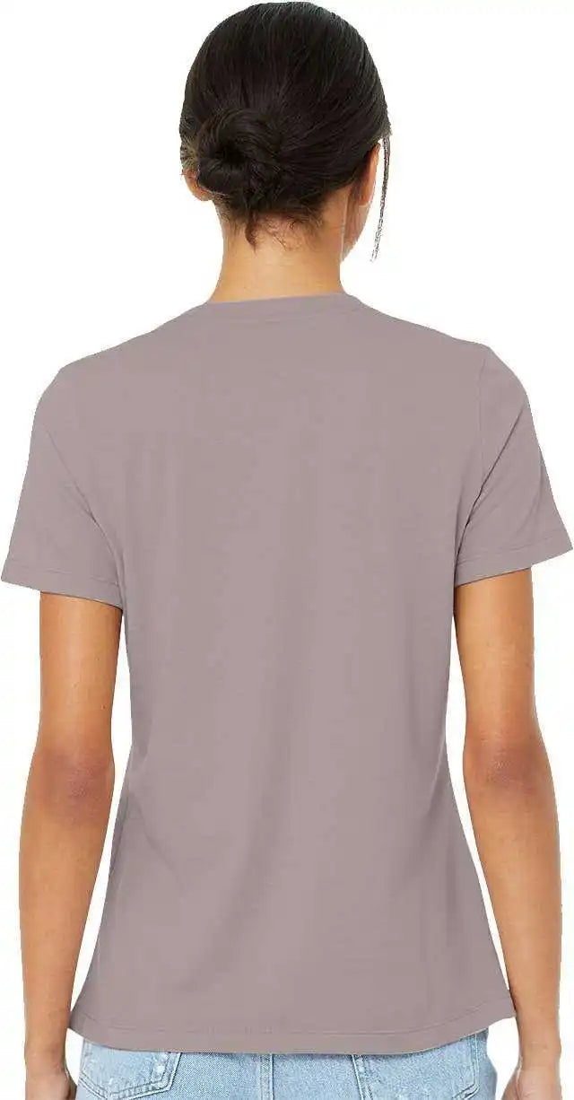 Bella + Canvas 6400cvc Womens Relaxed Fit Heather Cvc Tee Pink Gravel