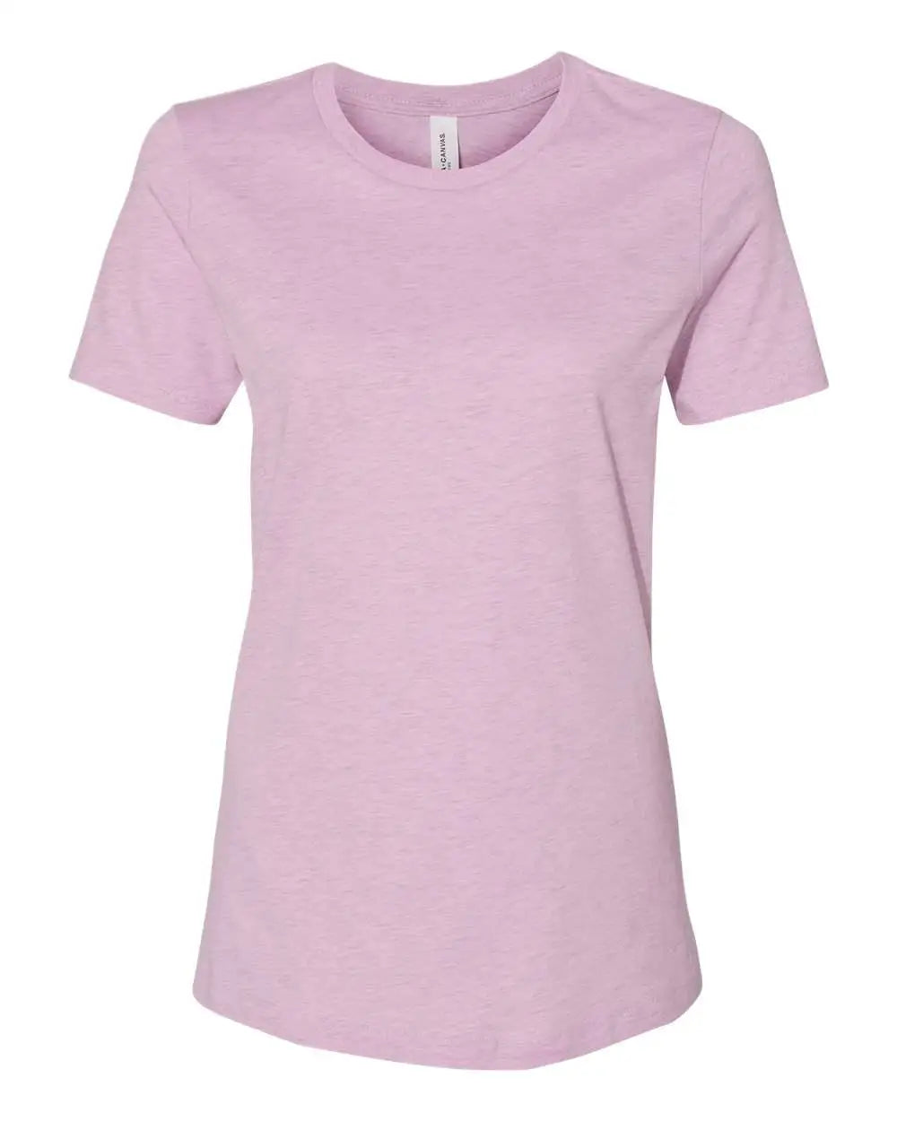 Bella + Canvas 6400cvc Women’s Relaxed Fit Heather Cvc Tee - Prism Lilac - Purple / s