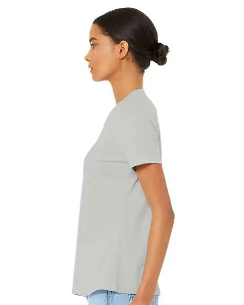 Bella + Canvas 6400cvc Women’s Relaxed Fit Heather Cvc Tee - Silver