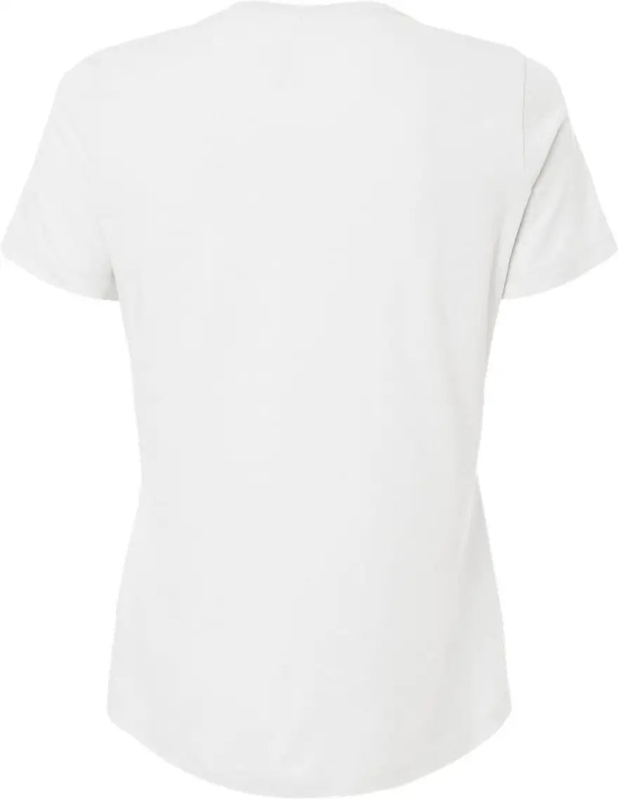 Bella + Canvas 6400cvc Women’s Relaxed Fit Heather Cvc Tee - Solid White Blend