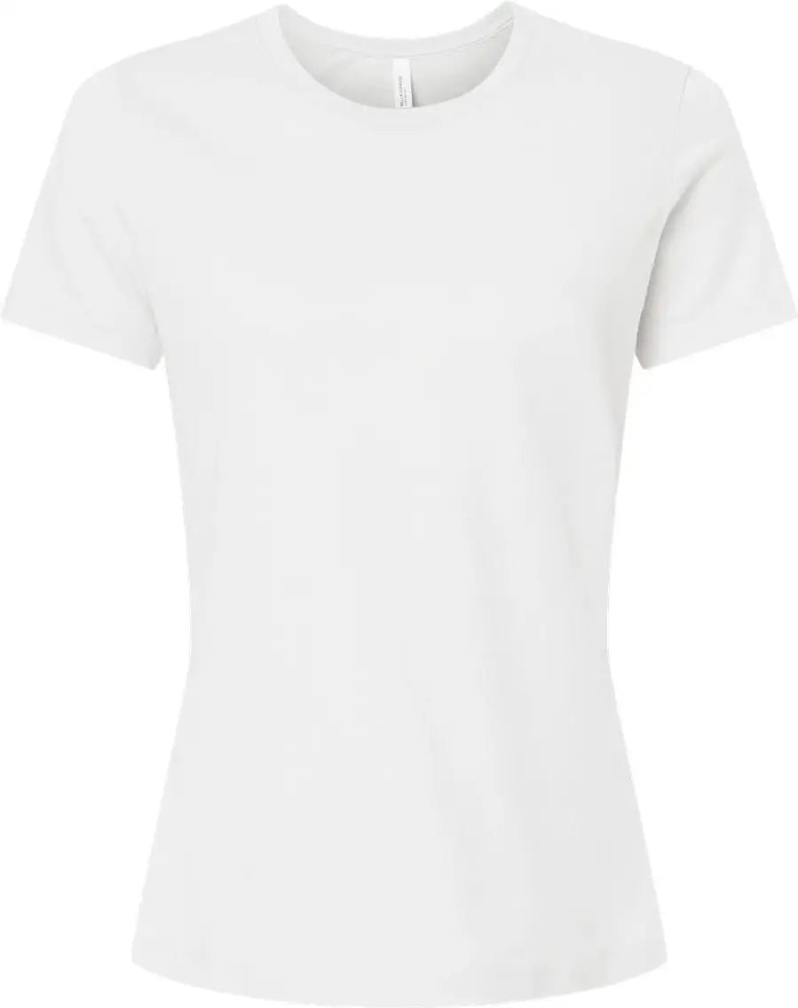 Bella + Canvas 6400cvc Women’s Relaxed Fit Heather Cvc Tee - Solid White Blend - s