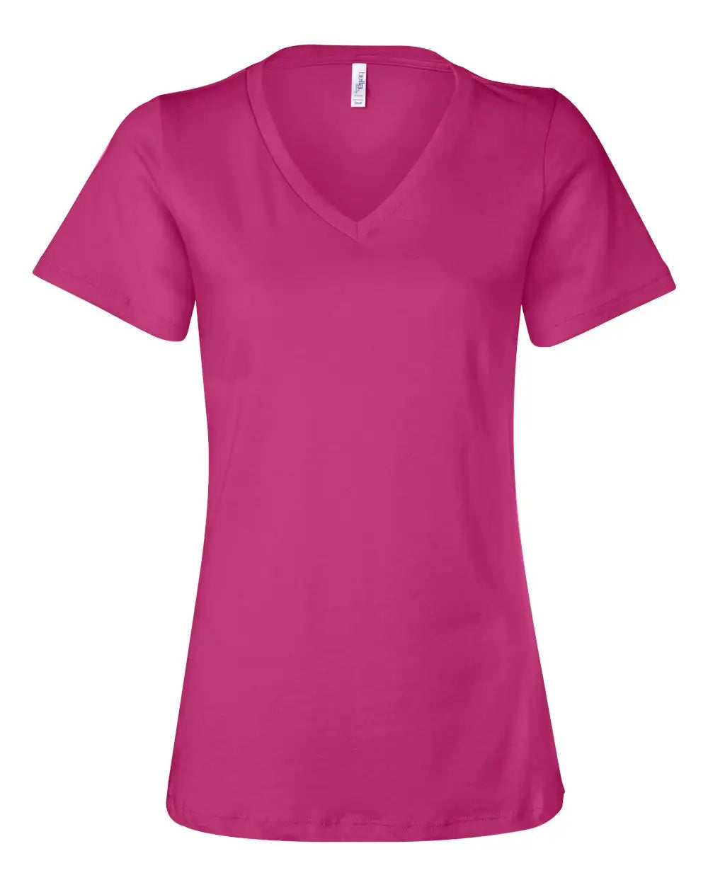 Bella + Canvas 6405 Women’s Relaxed Jersey V-neck Tee - Berry