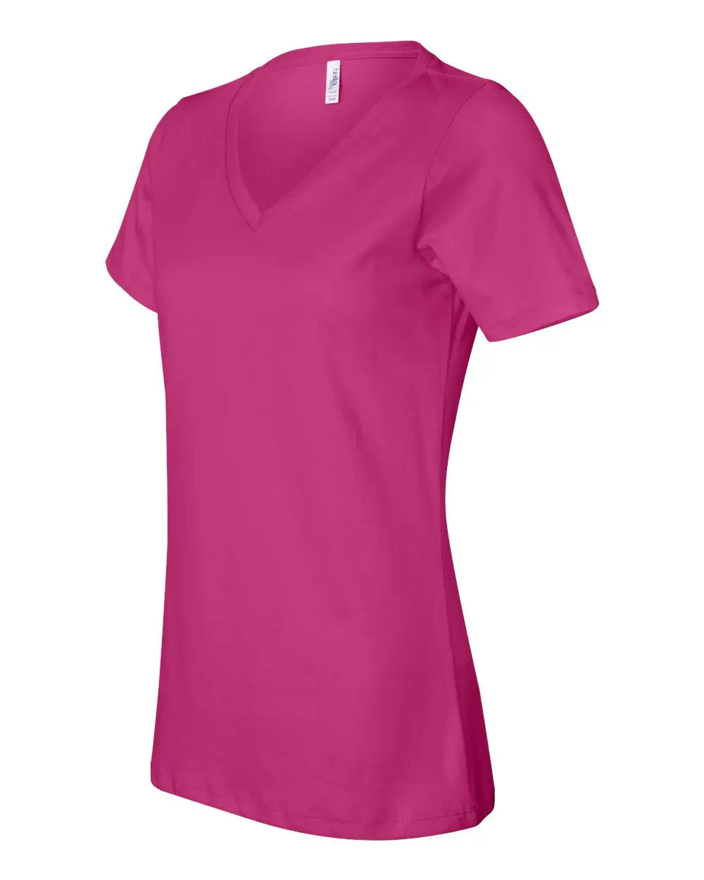 Bella + Canvas 6405 Women’s Relaxed Jersey V-neck Tee - Berry