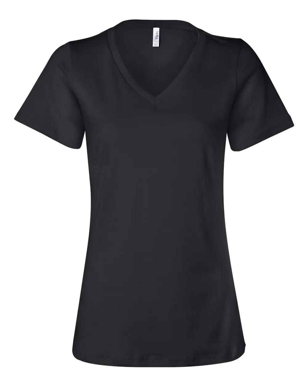 Bella + Canvas 6405 Women’s Relaxed Jersey V-neck Tee - Black