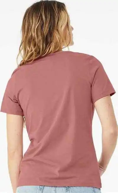 Bella + Canvas 6405 Womens Relaxed Jersey v Neck Tee Mauve
