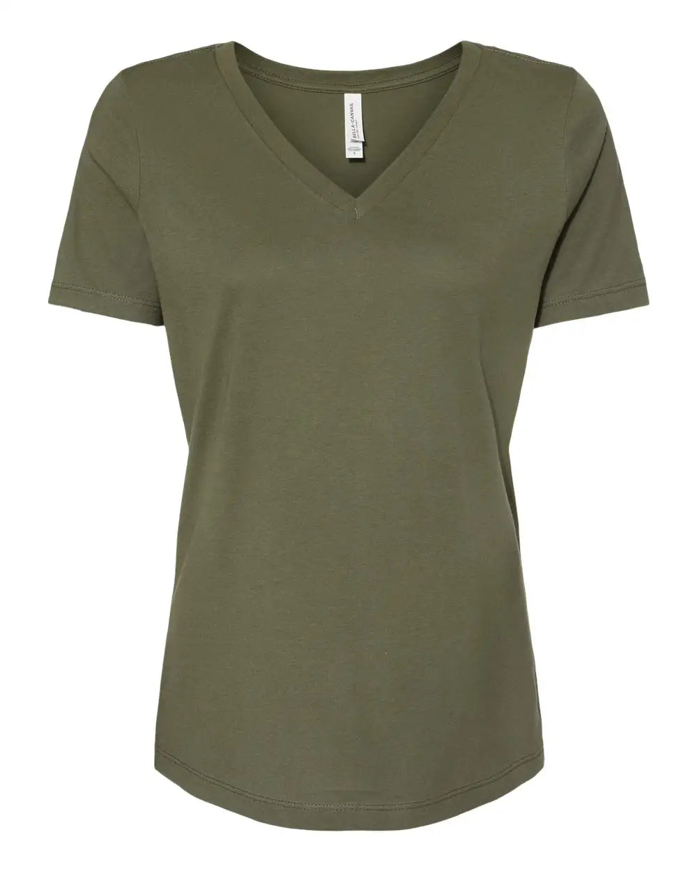 Bella + Canvas 6405 Women’s Relaxed Jersey V-neck Tee - Military Green - Olive / s