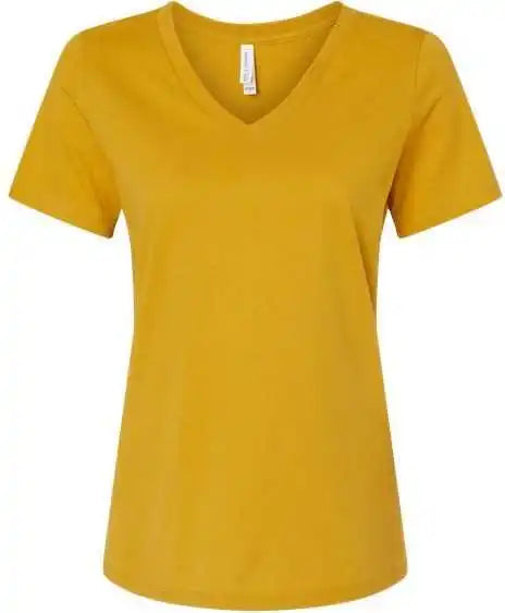 Bella + Canvas 6405 Womens Relaxed Jersey v Neck Tee Mustard