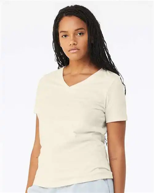 Bella + Canvas 6405 Women’s Relaxed Jersey V-neck Tee - Natural
