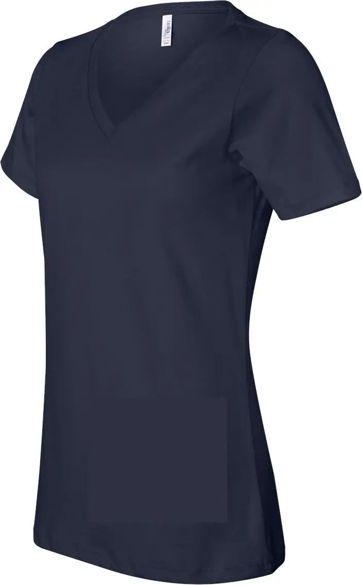 Bella + Canvas 6405 Women’s Relaxed Jersey V-neck Tee - Navy