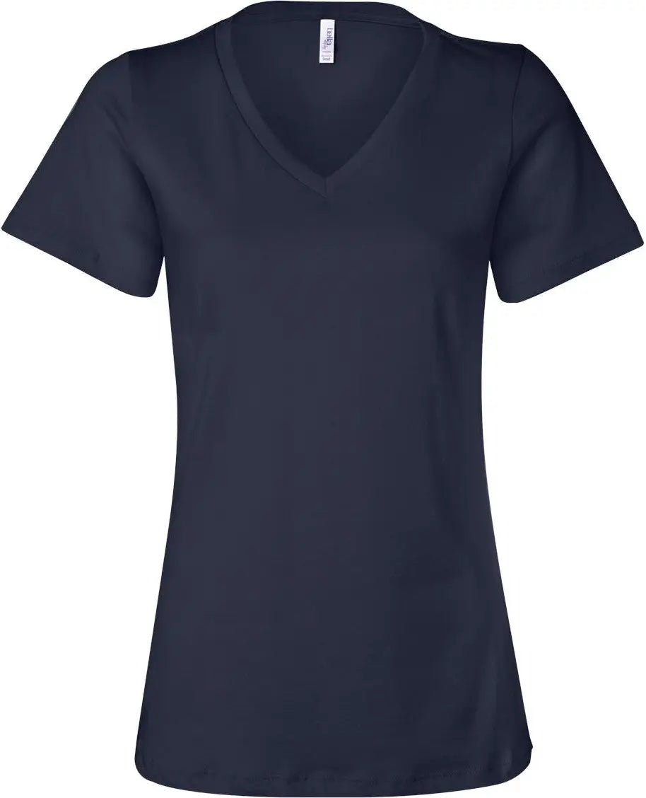 Bella + Canvas 6405 Women’s Relaxed Jersey V-neck Tee - Navy - s