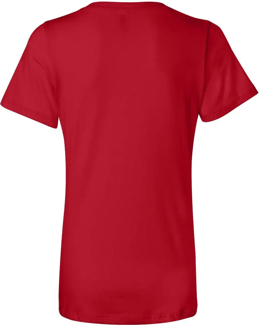 Bella + Canvas 6405 Women’s Relaxed Jersey V-neck Tee - Red