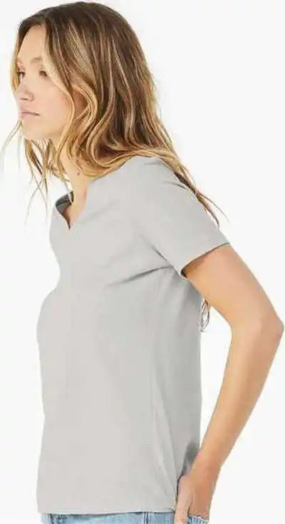 Bella + Canvas 6405 Womens Relaxed Jersey v Neck Tee Silver