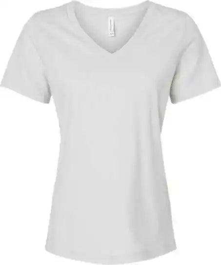 Bella + Canvas 6405 Womens Relaxed Jersey v Neck Tee Silver