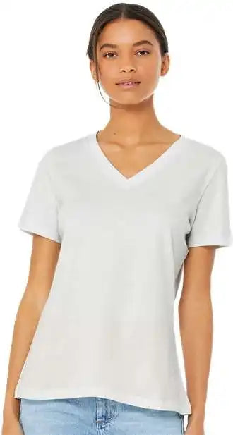 Bella + Canvas 6405 Womens Relaxed Jersey v Neck Tee Vintage White