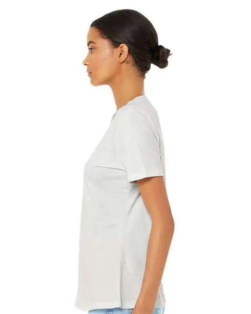 Bella + Canvas 6405 Women’s Relaxed Jersey V-neck Tee - Vintage White