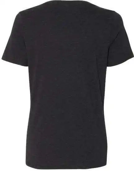 Bella + Canvas 6405cvc Women’s Relaxed Heather Cvc v Neck Tee Black