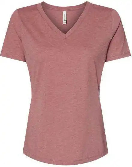 Bella + Canvas 6405cvc Women’s Relaxed Heather Cvc v Neck Tee Mauve