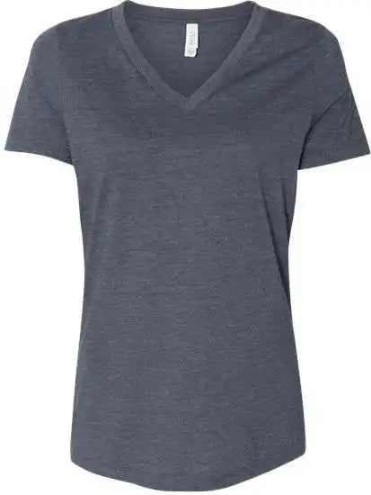 Bella + Canvas 6405cvc Women’s Relaxed Heather Cvc v Neck Tee Navy