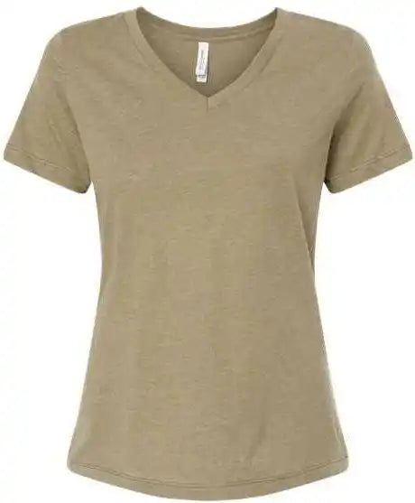 Bella + Canvas 6405cvc Women’s Relaxed Heather Cvc v Neck Tee Olive