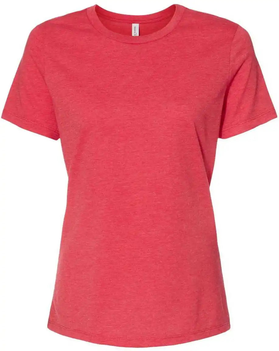 Bella + Canvas 6405cvc Women’s Relaxed Heather Cvc v Neck Tee Red