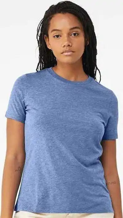Bella + Canvas 6413 Womens Relaxed Fit Triblend Tee Blue